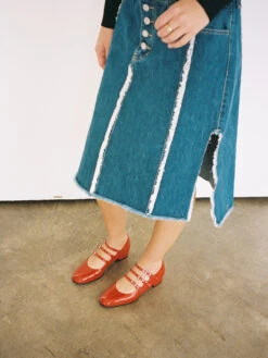 Ariana Patent Leather Heel - Red