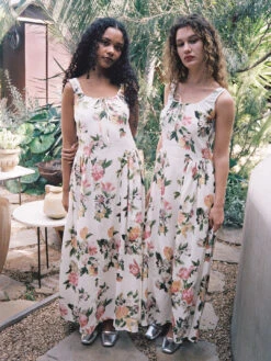 Shisa Linen Maxi Dress - Floral 16 Shisa Linen Maxi Dress - Floral -Fashion Shop lind650 050 tach dress floral