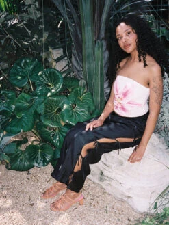 Evelyn Tie Pant - Black Organza 14 Evelyn Tie Pant - Black Organza -Fashion Shop lind650 074 tyler mcgillivary top lily