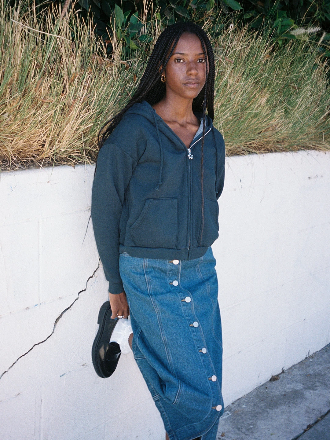 Rosie Zip Up - Washed Black 5 Rosie Zip Up - Washed Black - Image 3