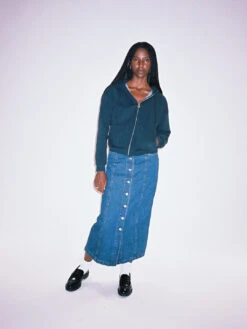 Rosie Zip Up - Washed Black 11 Rosie Zip Up - Washed Black -Fashion Shop lind855 050 crop