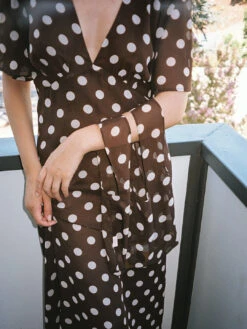 Market Tote - Mocha Dot -Fashion Shop lind906 033