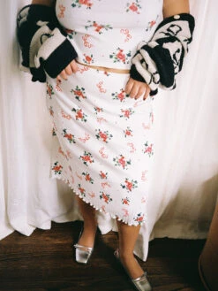 Sandy Midi Skirt - Pointelle Bouquet -Fashion Shop linda043026812 76 lisa says gah bisou sandy skirt pointelle