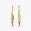 Anchovy Earrings - Gold -Fashion Shop lisa says gah anchovy hoops gold