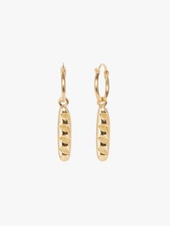 Baguette Hoops - Gold