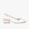 Mackie Heel - White Satin -Fashion Shop lisa says gah mackie heel white
