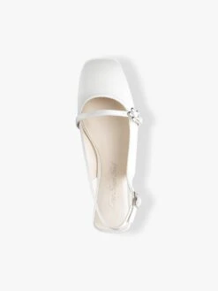 Mackie Heel - White Satin -Fashion Shop lisa says gah mackie heel whitetop