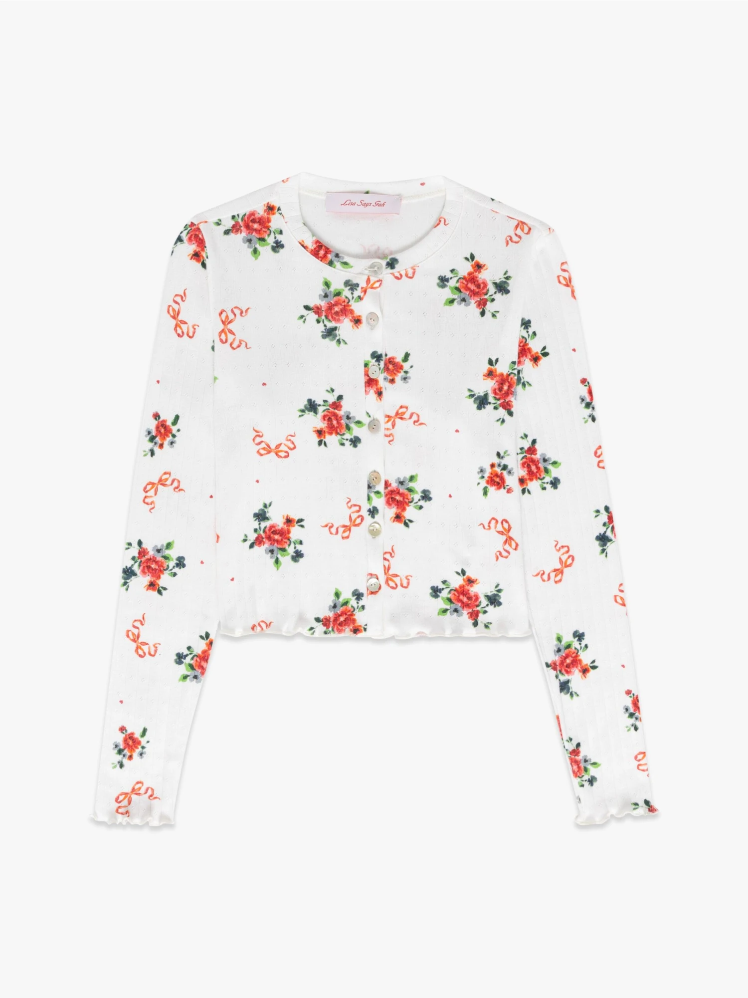 Poppy Cardi - Pointelle Bouquet 4 Poppy Cardi - Pointelle Bouquet - Image 2