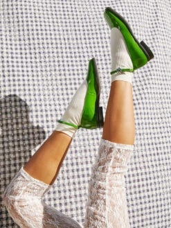 Mia Mary Jane - Apple Green Patent